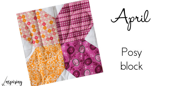 The posy block is a fast and simple sew quilt block.