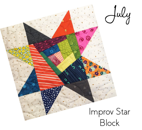 Improv Star block from Sew Hometown is so fun to stitch up!