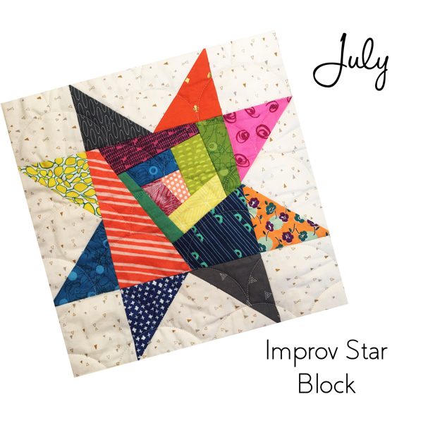 Improv Star block from Sew Hometown is so fun to stitch up!