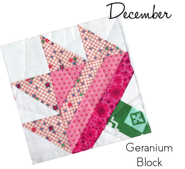 Geranium Quilt Block | Sew Hometown by Inspiring Stitches