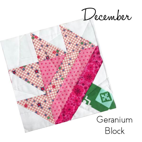 Geranium Quilt Block | Sew Hometown by Inspiring Stitches